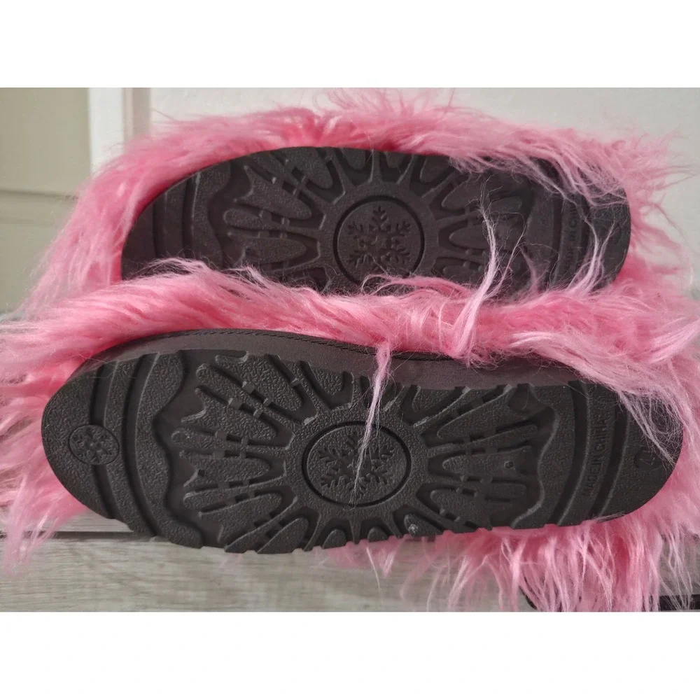 Valpeak Faux Fur Tall Furry Boots for Womens,Long Winter Boots‎ Size 41